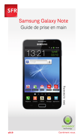 GT-N7000 sfr | Mode d'emploi | Samsung Galaxy Note sfr Manuel utilisateur | Fixfr