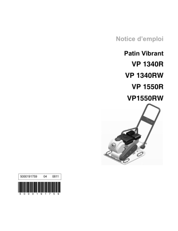 VP1550RW | VP1340R | VP1340RW | Wacker Neuson VP1550R Single direction Vibratory Plate Manuel utilisateur | Fixfr