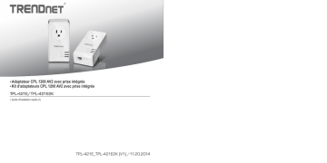 Trendnet RB-TPL-421E2K Powerline 1200 AV2 Adapter Kit Manuel utilisateur | Fixfr