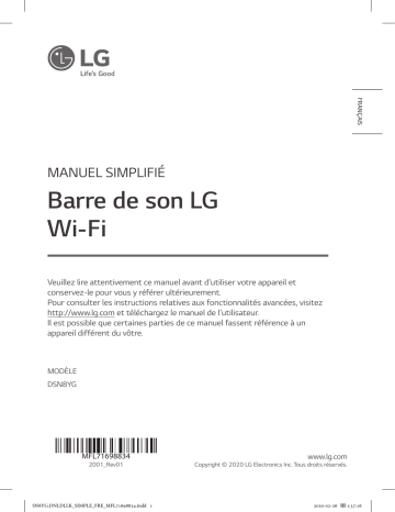 LG DSN8YG Mode d'emploi | Fixfr