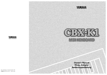 Manuel du propriétaire | Yamaha CBX-K1 Manuel utilisateur | Fixfr