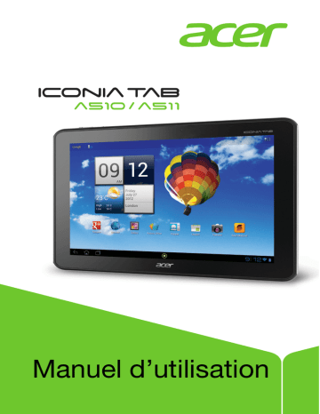 A511 | Iconia TAB A510 | Iconia TAB A511 | Acer A510 Mode d'emploi | Fixfr