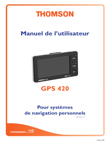 Mode d'emploi | Thomson GPS 420 Manuel utilisateur | Fixfr