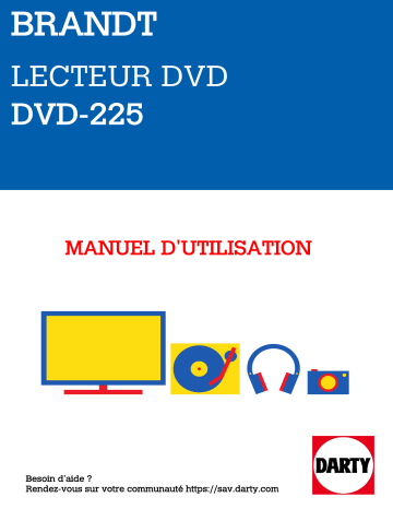 Manuel du propriétaire | Brandt DVD-225 Manuel utilisateur | Fixfr
