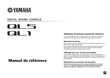 Manuel du propriétaire | Yamaha QL5/QL1 Manuel utilisateur | Fixfr