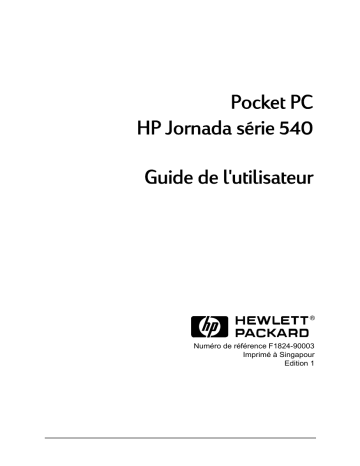 Mode d'emploi | HP Jornada 540 Série Manuel utilisateur | Fixfr