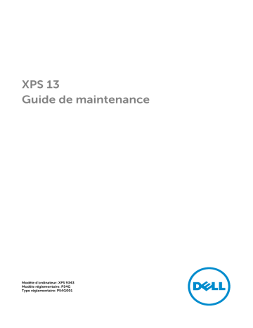 Dell XPS 13 9343 laptop Manuel utilisateur | Fixfr