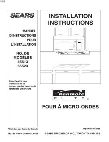 85523 | LG MQ-1745JTL Guide d'installation | Fixfr
