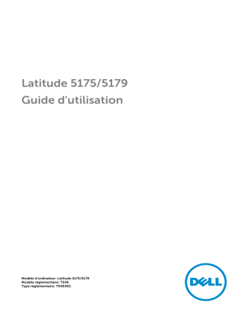 Dell Latitude 5179 2-in-1 laptop Manuel utilisateur | Fixfr