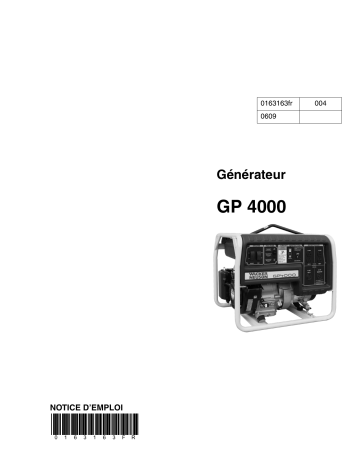 Wacker Neuson GP4000 Portable Generator Manuel utilisateur | Fixfr