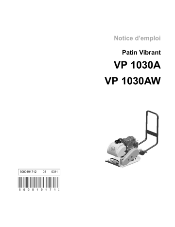 VP1030AW | Wacker Neuson VP1030A Single direction Vibratory Plate Manuel utilisateur | Fixfr