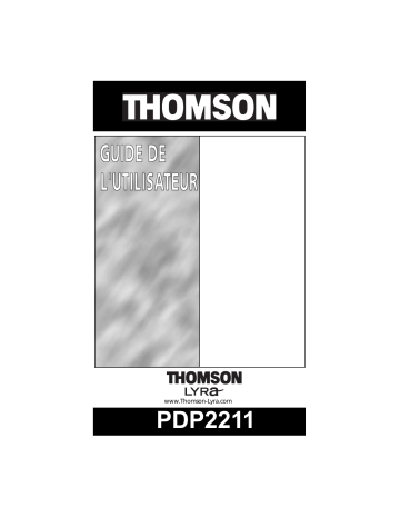 Manuel du propriétaire | Thomson PDP2211 Manuel utilisateur | Fixfr