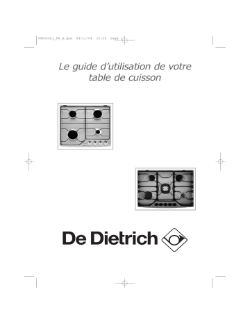 DTE372WJ1 | Manuel du propriétaire | De Dietrich DTE372XJ1 Manuel utilisateur | Fixfr