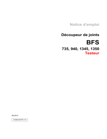 BFS 735 | BFS 1350 | BFS 940 | Wacker Neuson BFS 1345 Floor Saw Manuel utilisateur | Fixfr