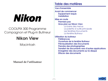 Manuel du propriétaire | Nikon VIEW Manuel utilisateur | Fixfr