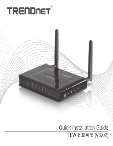 Trendnet RB-TEW-638APB N300 Wireless Access Point Manuel utilisateur | Fixfr