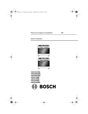 Manuel du propriétaire | Bosch HSH23505ME Manuel utilisateur | Fixfr