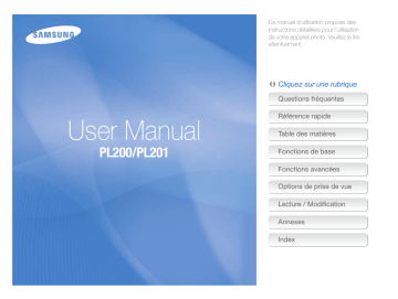 PL200 | Mode d'emploi | Samsung PL201 Manuel utilisateur | Fixfr