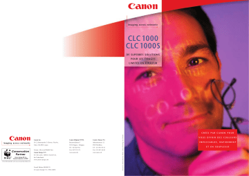 Manuel du propriétaire | Canon CLC 1000S Manuel utilisateur | Fixfr