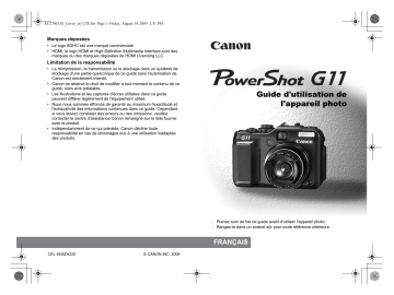 Mode d'emploi | Canon PowerShot G11 Manuel utilisateur | Fixfr