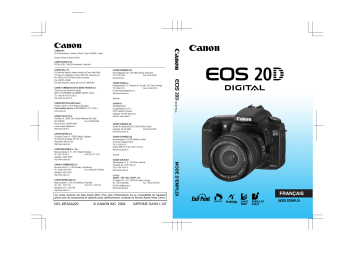 Canon EOS 20D Mode d'emploi | Fixfr