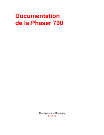Xerox 790 Phaser Mode d'emploi | Fixfr