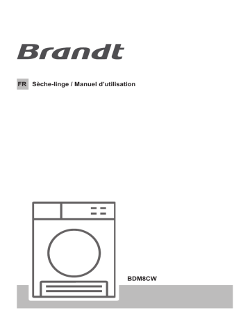 Une information important | Brandt BDM8CW Sèche-linge Manuel utilisateur | Fixfr