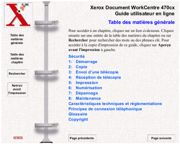 Xerox 470cx WorkCentre Mode d'emploi | Fixfr