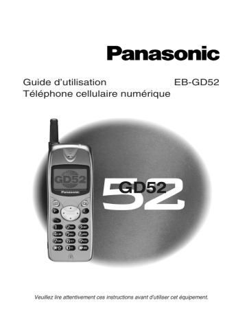 Manuel du propriétaire | Panasonic EB-GD52 Manuel utilisateur | Fixfr