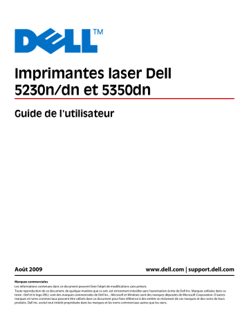 Dell 5230n/dn Mono Laser Printer printers accessory Manuel utilisateur | Fixfr