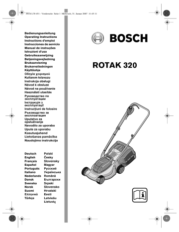 Manuel du propriétaire | Bosch ROTAK 320ROTAK 370ROTAK 400 Manuel utilisateur | Fixfr