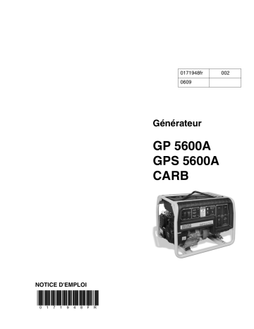 GP5600A | Wacker Neuson GPS5600A Portable Generator Manuel utilisateur | Fixfr