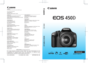 Manuel du propriétaire | Canon EOS 450D Manuel utilisateur | Fixfr