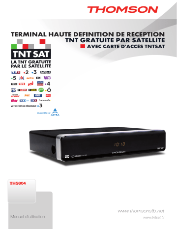 THS804 TNTSAT | Thomson THS804 Satellite Receiver Manuel utilisateur | Fixfr