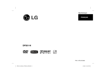 LG DP351-N Manuel du propriétaire | Fixfr