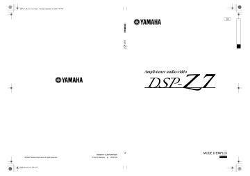 Manuel du propriétaire | Yamaha DSP-Z7 Manuel utilisateur | Fixfr