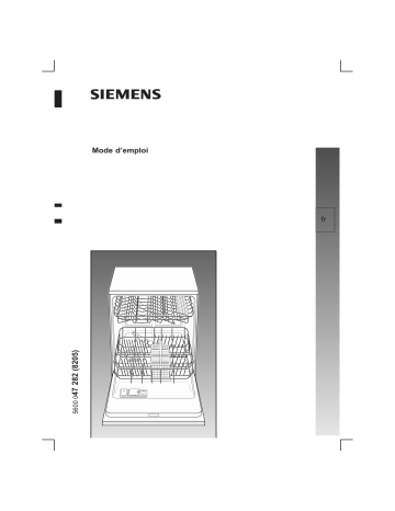 Manuel du propriétaire | Siemens SE63A630 Lave-vaisselle Manuel utilisateur | Fixfr