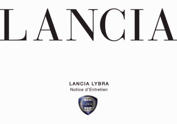 Lancia Lybra 1999-2006 Manuel du propriétaire | Fixfr