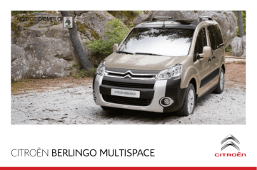 CITROEN Berlingo & Berlingo Multispace Manuel du propriétaire | Fixfr