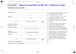 Acura RDX 2010-2013 Manuel du propriétaire