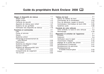 Buick Enclave 2007-2013 Manuel du propriétaire | Fixfr