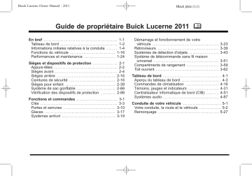 Buick Lucerne 2005-2012 Manuel du propriétaire | Fixfr