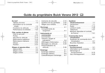 Buick Verano 2012-2017 Manuel du propriétaire | Fixfr