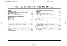 Cadillac DTS 2006-2011 Manuel du propriétaire