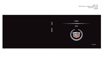 Cadillac SRX 2003-2009 Manuel du propriétaire | Fixfr