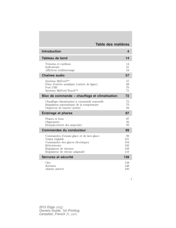 Ford Edge 2006-2014 Manuel du propriétaire | Fixfr