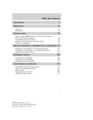 Ford Expedition 2003-2006 Manuel du propriétaire | Fixfr