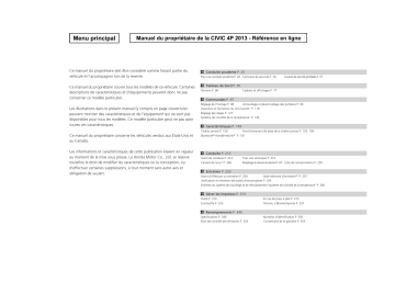 Honda Civic US 2011-2015 Manuel du propriétaire | Fixfr