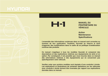 Hyundai H-1 2007 Manuel du propriétaire | Fixfr