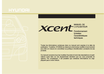 Hyundai Xcent 2014 Manuel du propriétaire | Fixfr